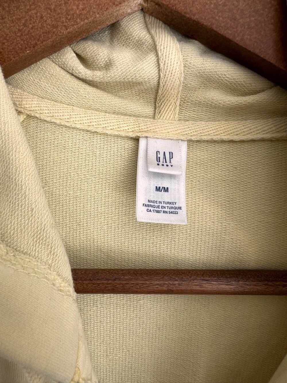 Vintage Y2K Gap Yellow Cotton Full Zip Hoodie – Size Medium - Picture 4 of 9